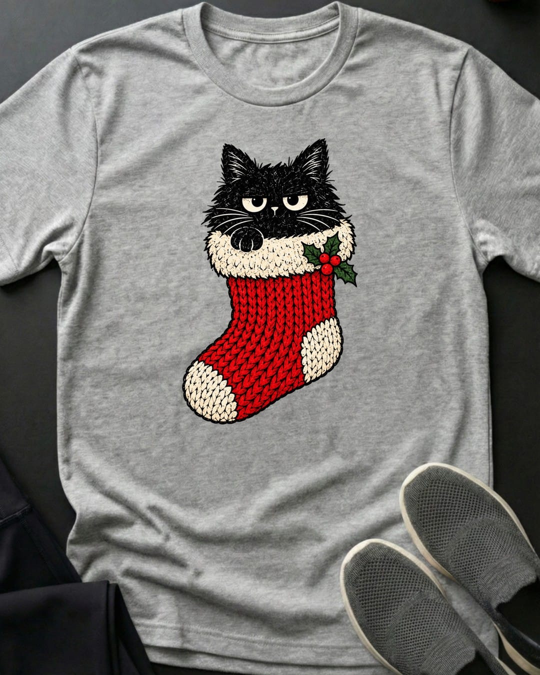 Stocking Stuffer Tee in Sport Grey