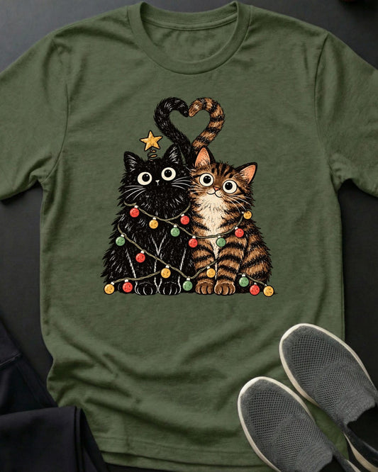 Festive Furballs Tee in Military Green