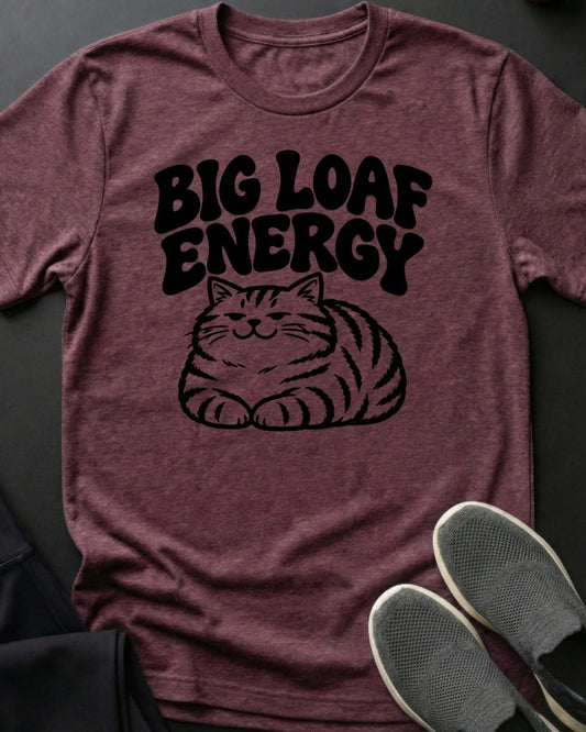 Big Loaf Energy Tee in Heather Maroon