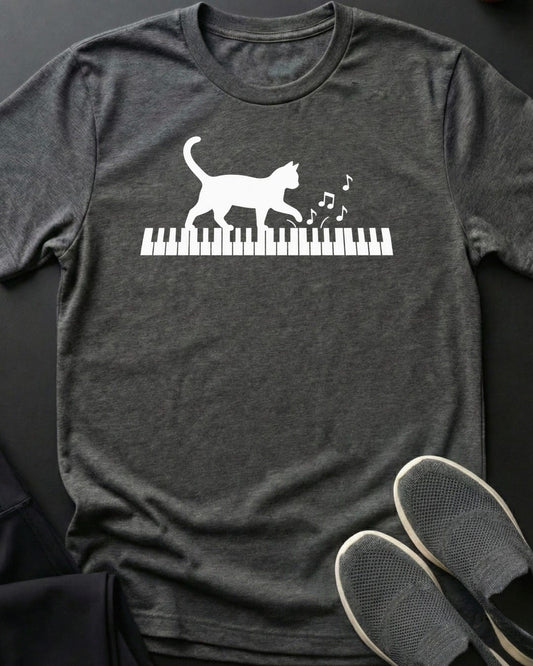 Meowlight Sonata Tee in Dark Heather