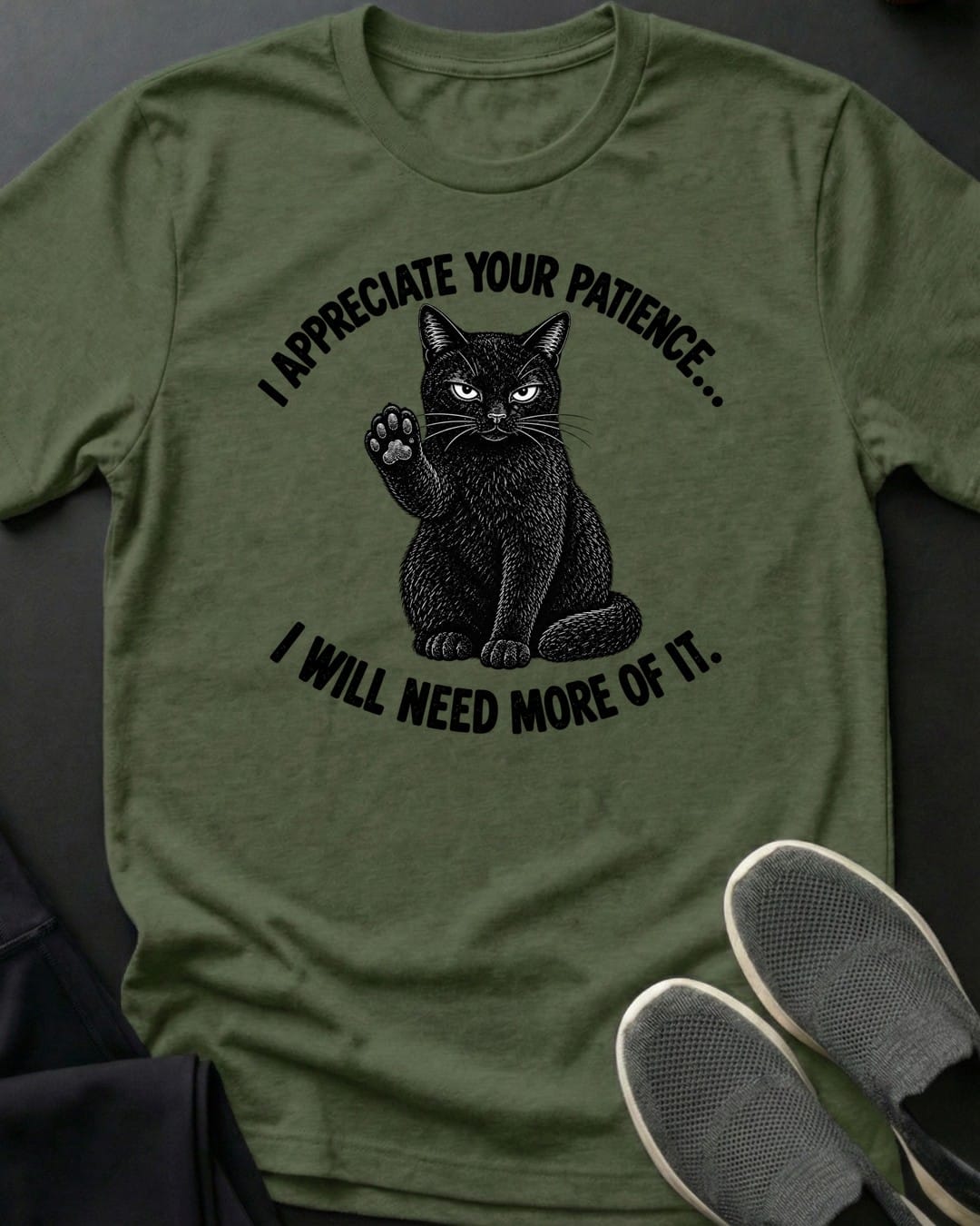 More Patience Tee in Military Green