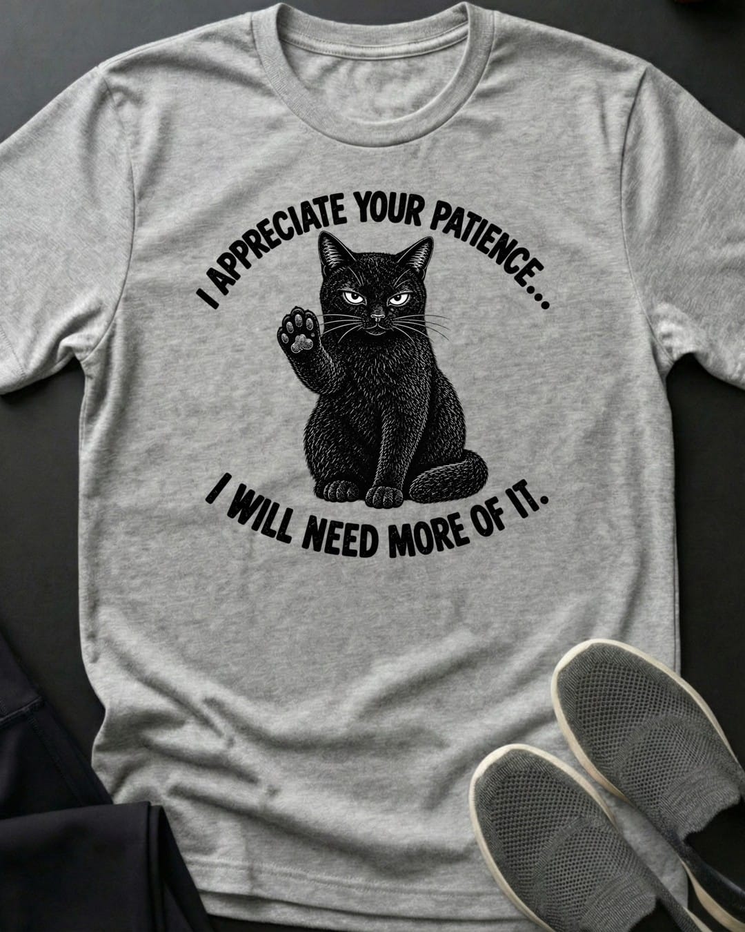 More Patience Tee in Sport Grey