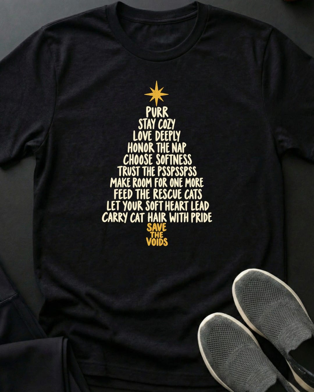 Words To Purr By Tee in Black