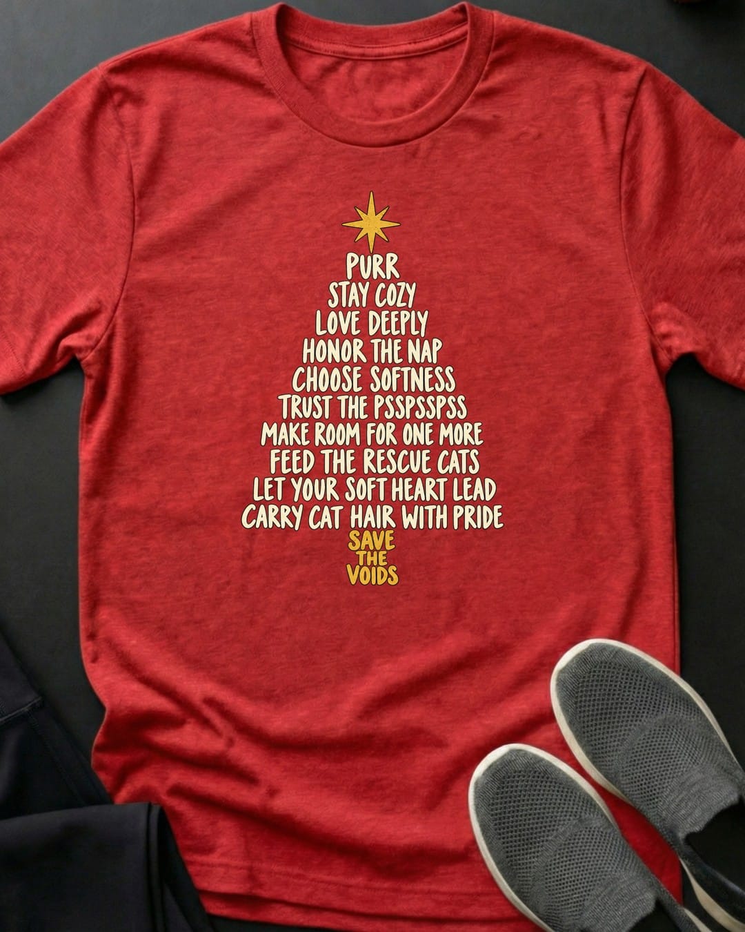 Words To Purr By Tee in Red