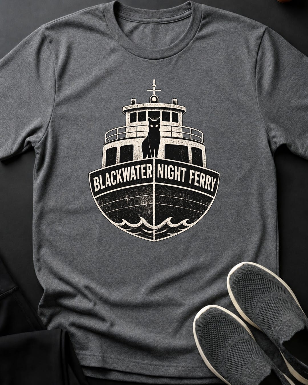 Night Ferry Tee in Graphite Heather
