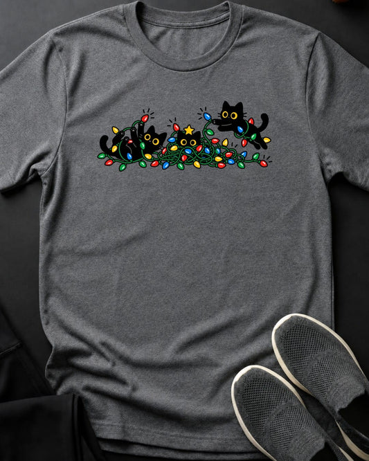 Tangled Lights Tee in Graphite Heather