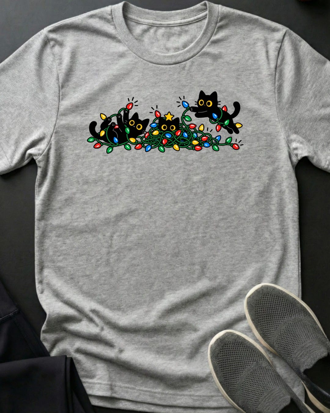 Tangled Lights Tee in Sport Grey