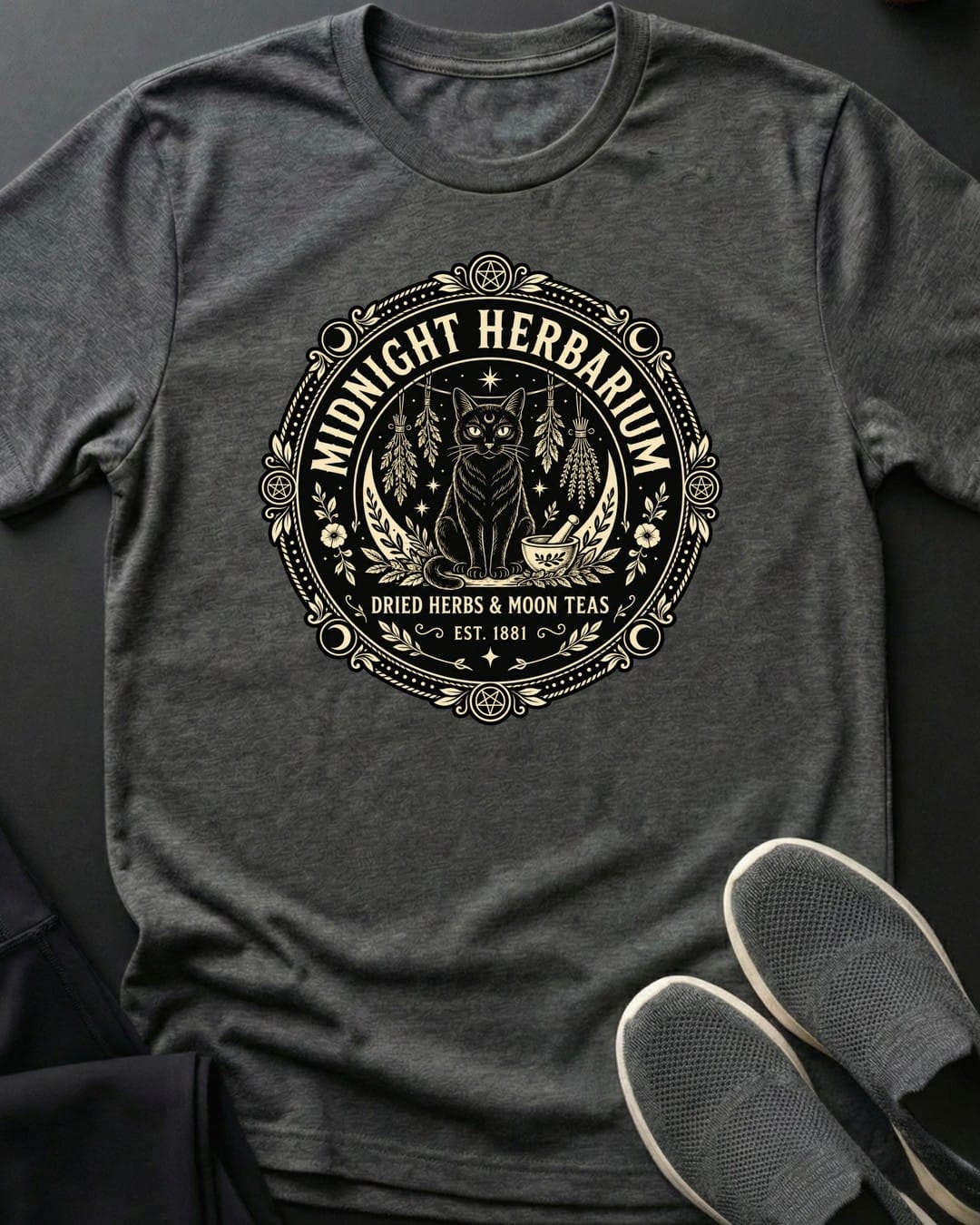 Midnight Herbarium Tee in Dark Heather