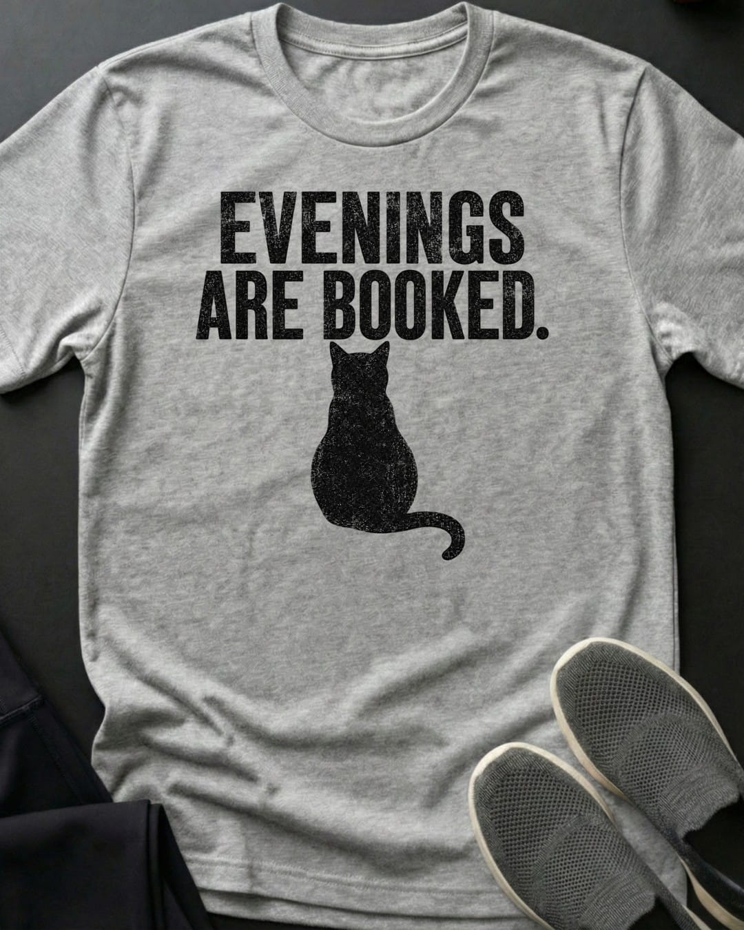 Evenings Booked Tee in Sport Grey