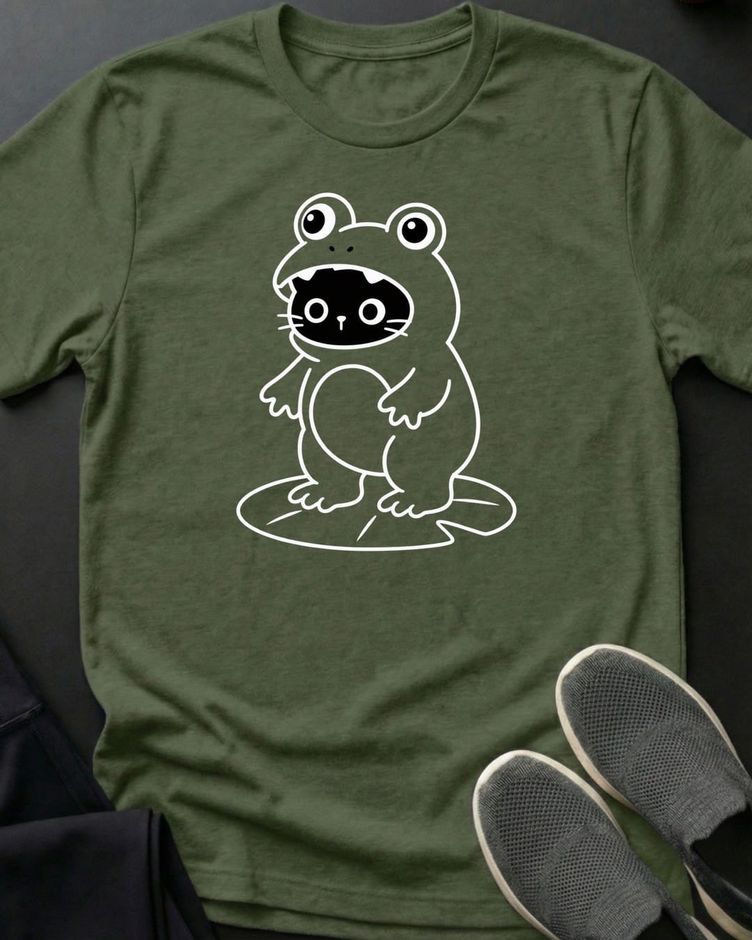 Undercover Frog Tee in Military Green