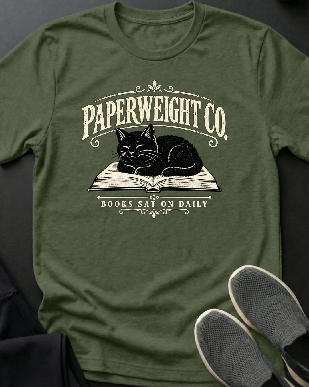 Paperweight Co. Tee in Military Green