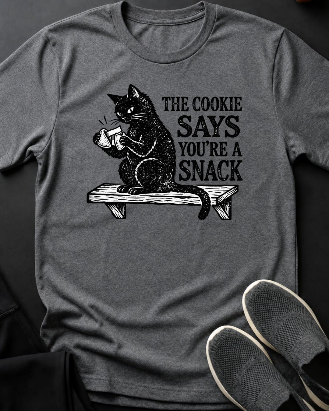 You're A Snack Tee in Graphite Heather