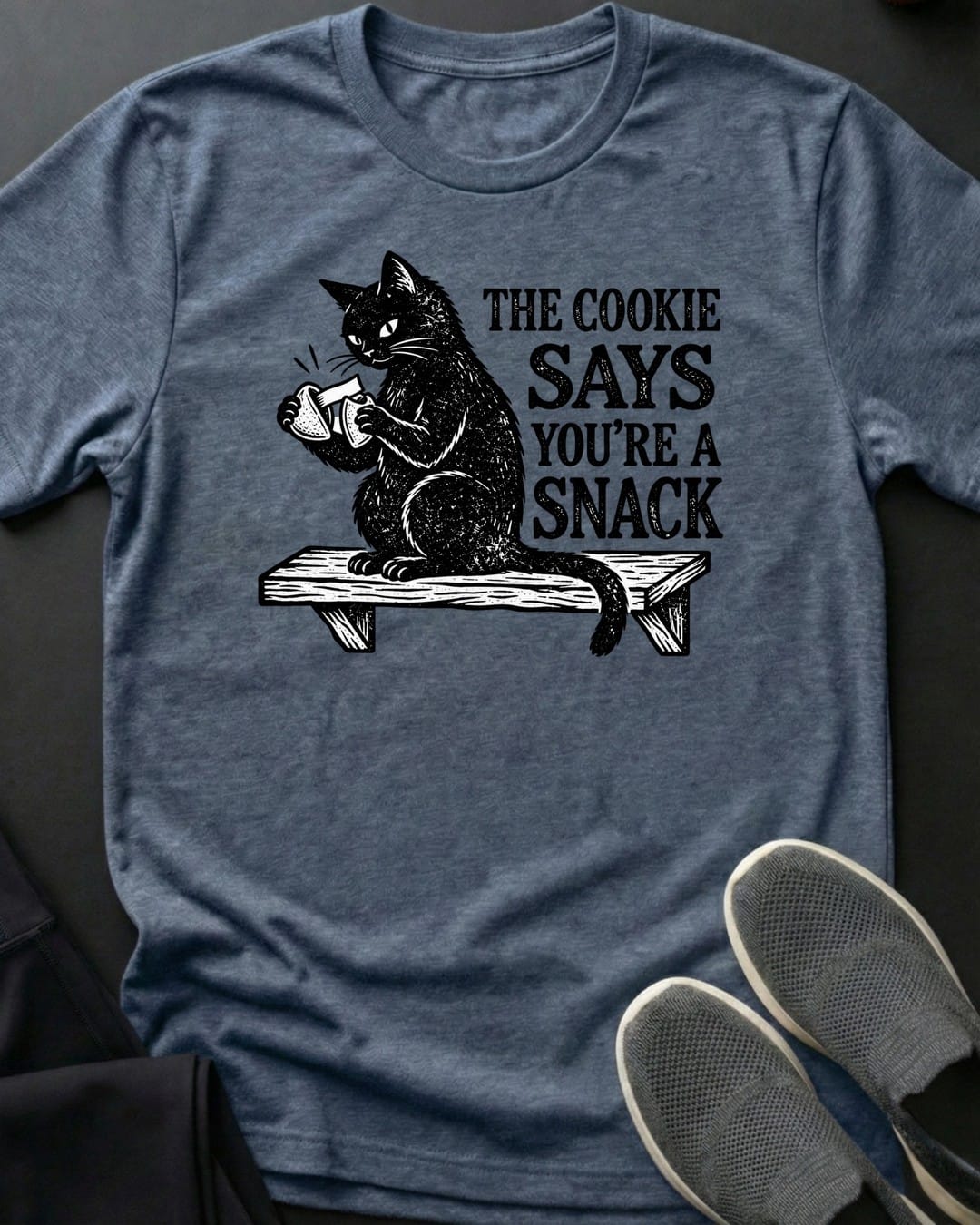 You're A Snack Tee in Heather Indigo