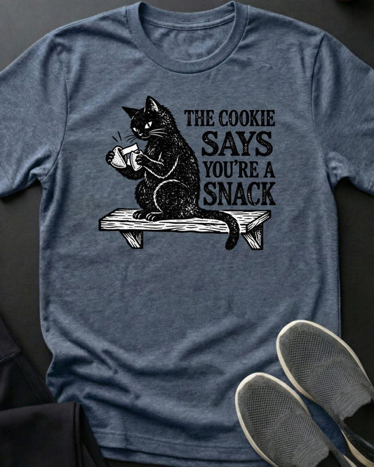 You're A Snack Tee in Heather Indigo