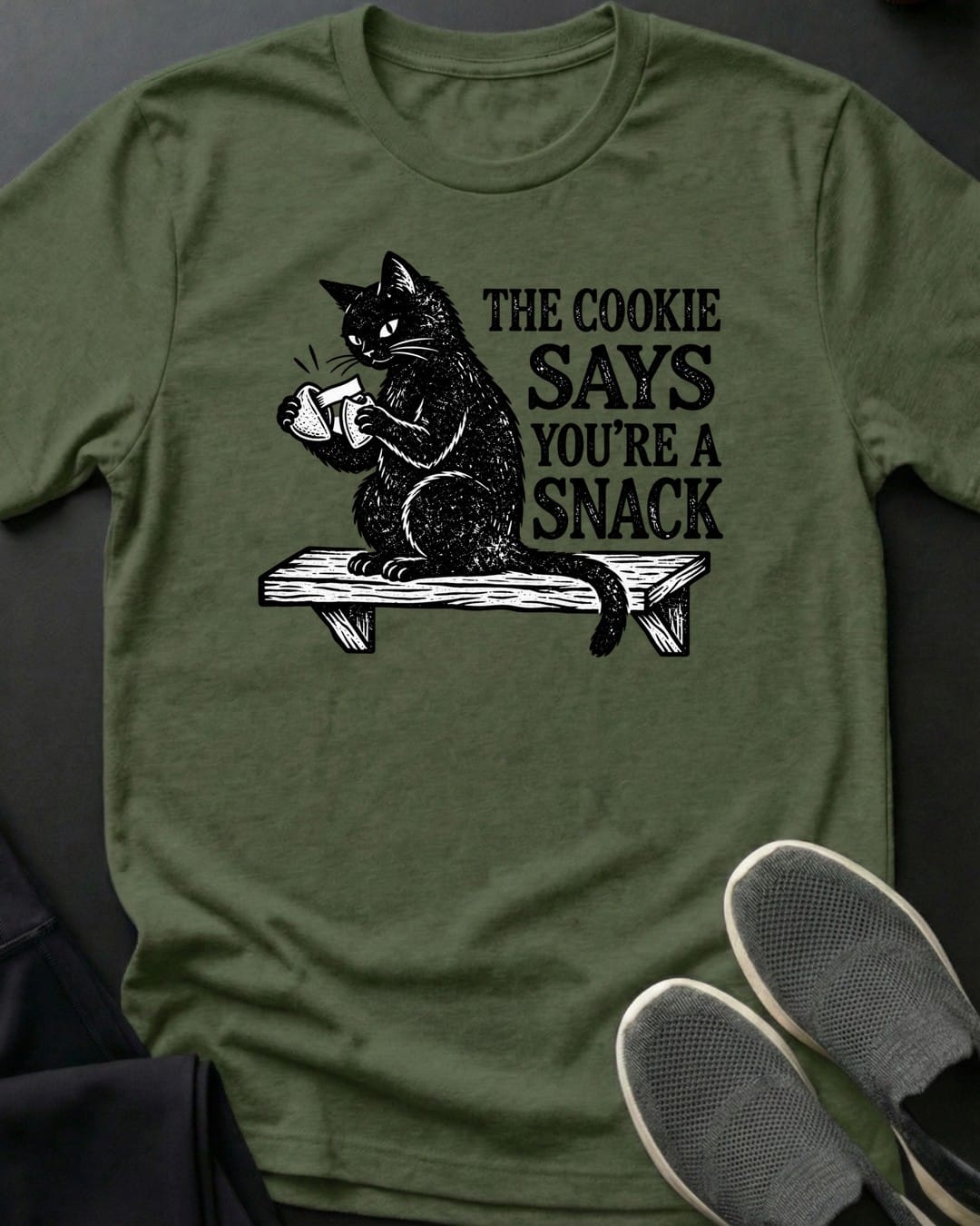 You're A Snack Tee in Military Green