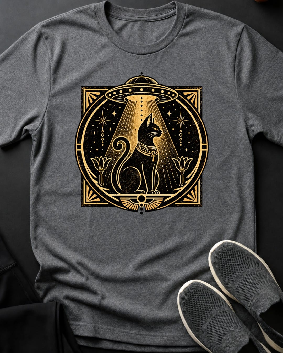 Ancient Visitor Tee in Graphite Heather