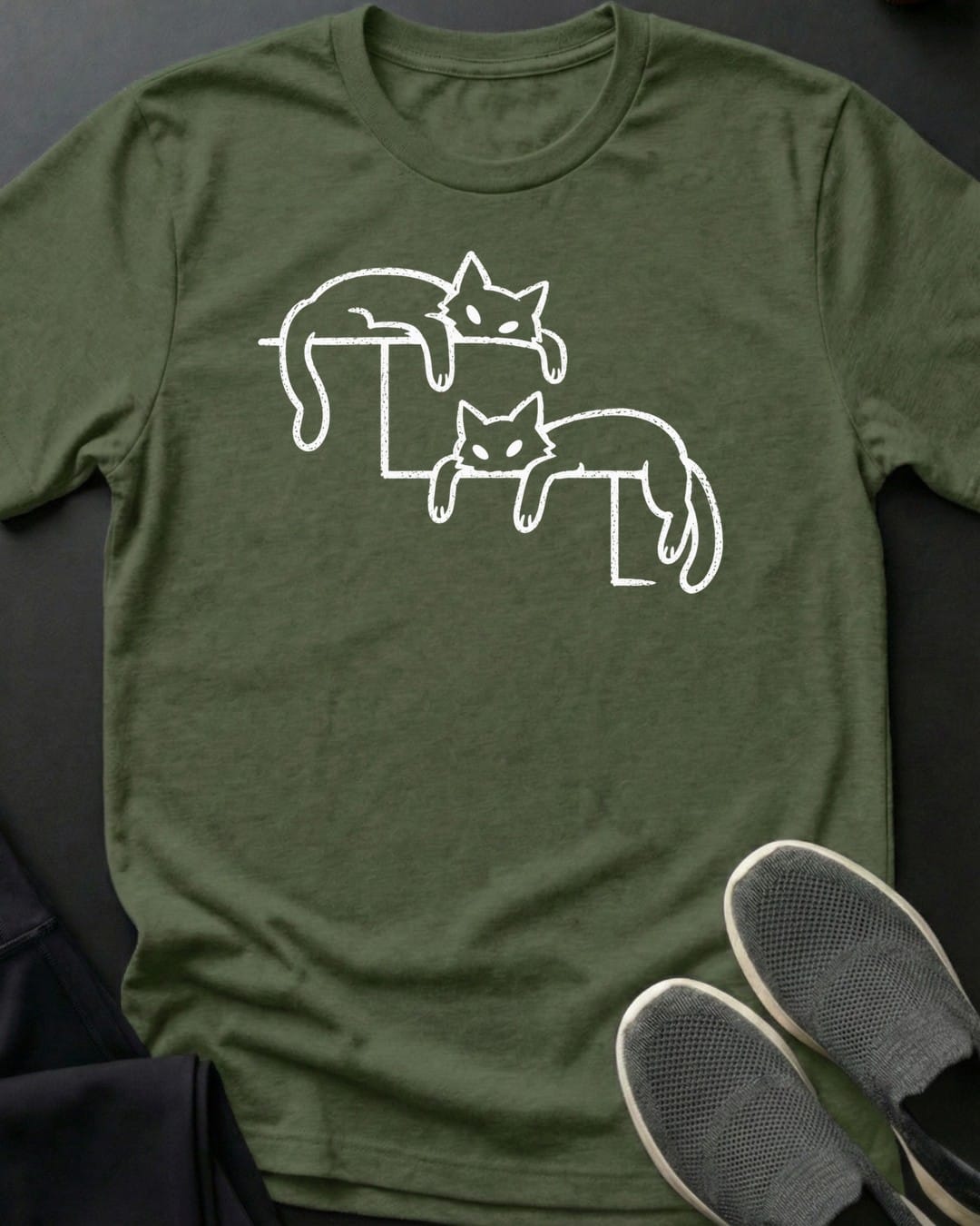 Step Nappers Tee in Military Green