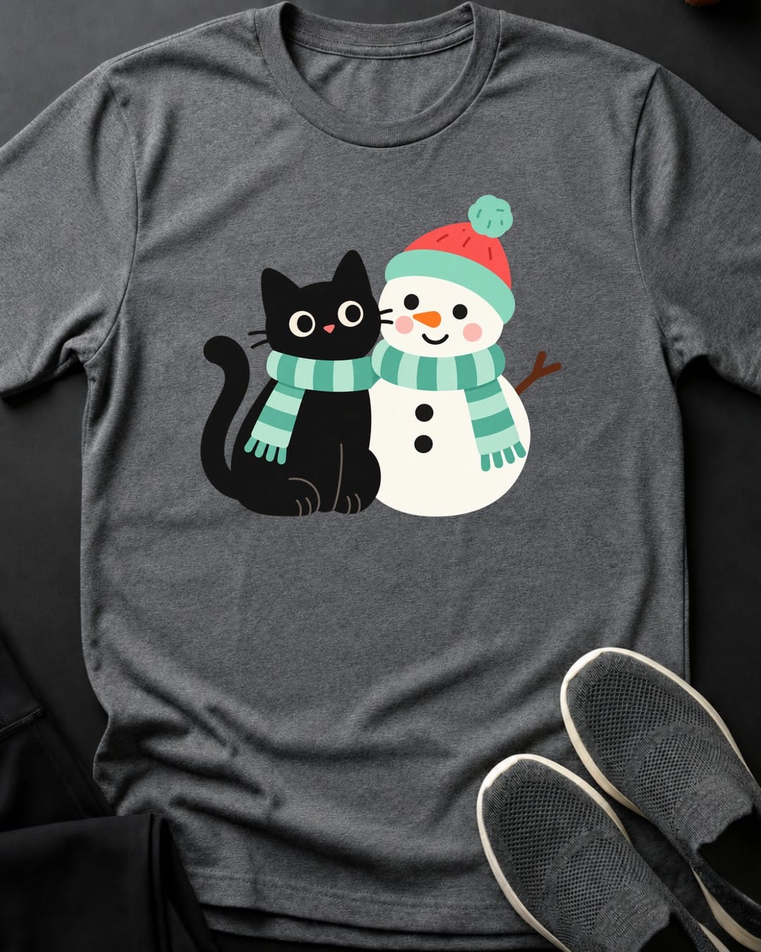 Snow Buddies Tee in Graphite Heather