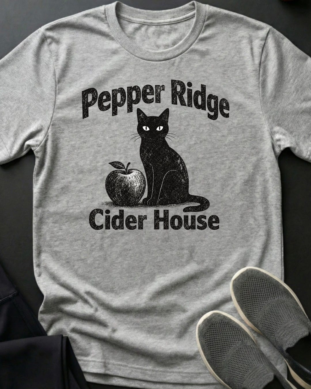 Cider House Cat Tee in Sport Grey