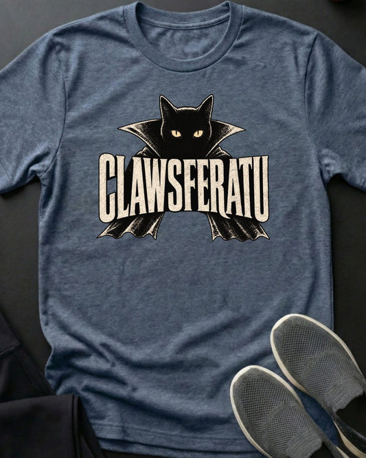 Clawsferatu Tee in Heather Indigo