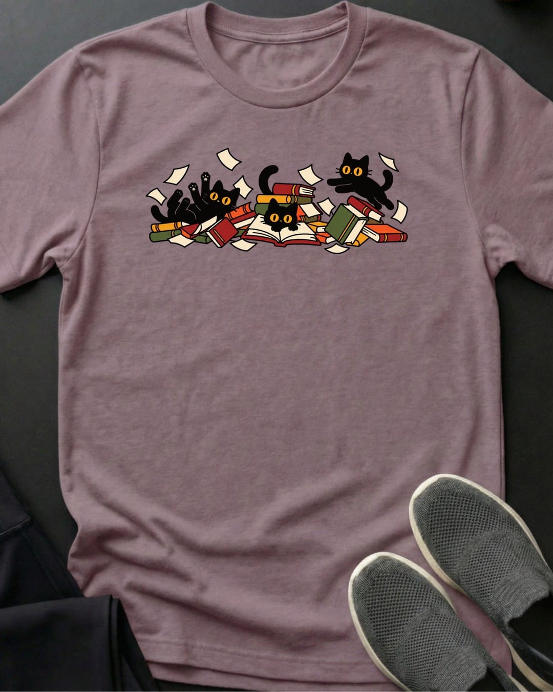Book Pile Zoomies Tee in Paragon
