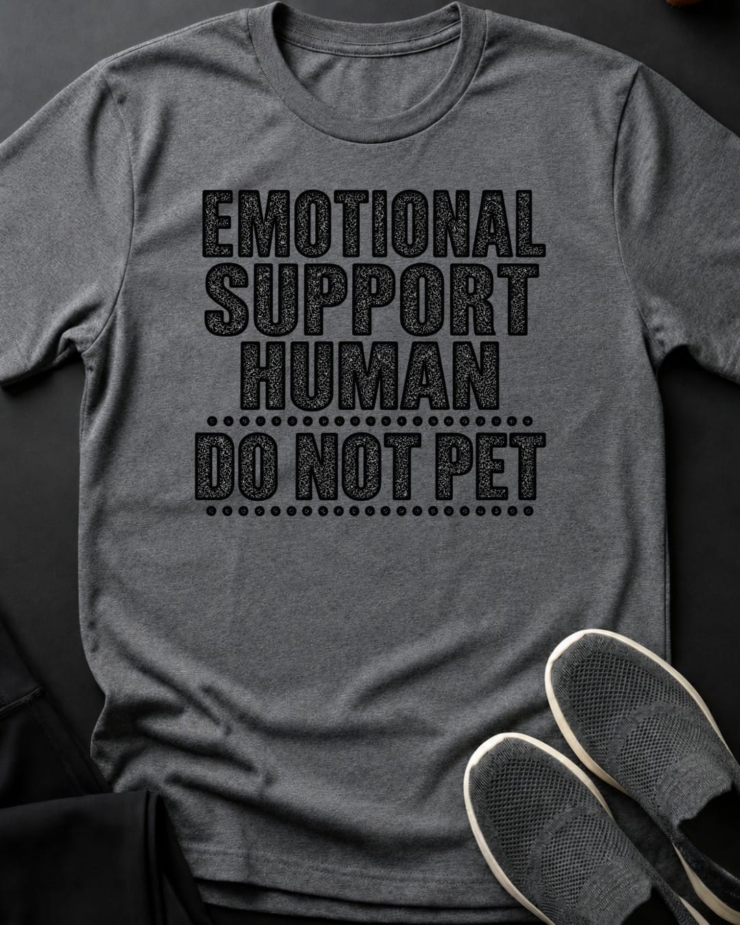 Do Not Pet Tee in Graphite Heather