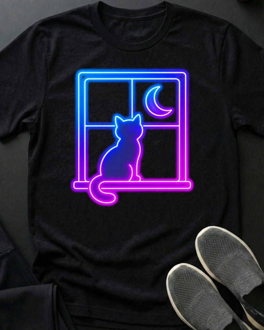 Neon Nights Tee in Black