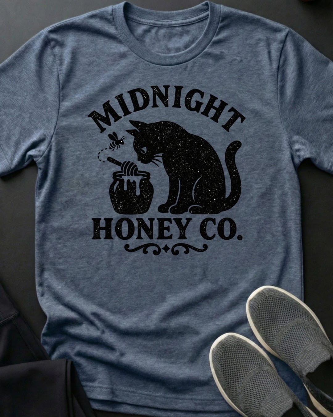 Midnight Honey Co. Tee in Heather Indigo