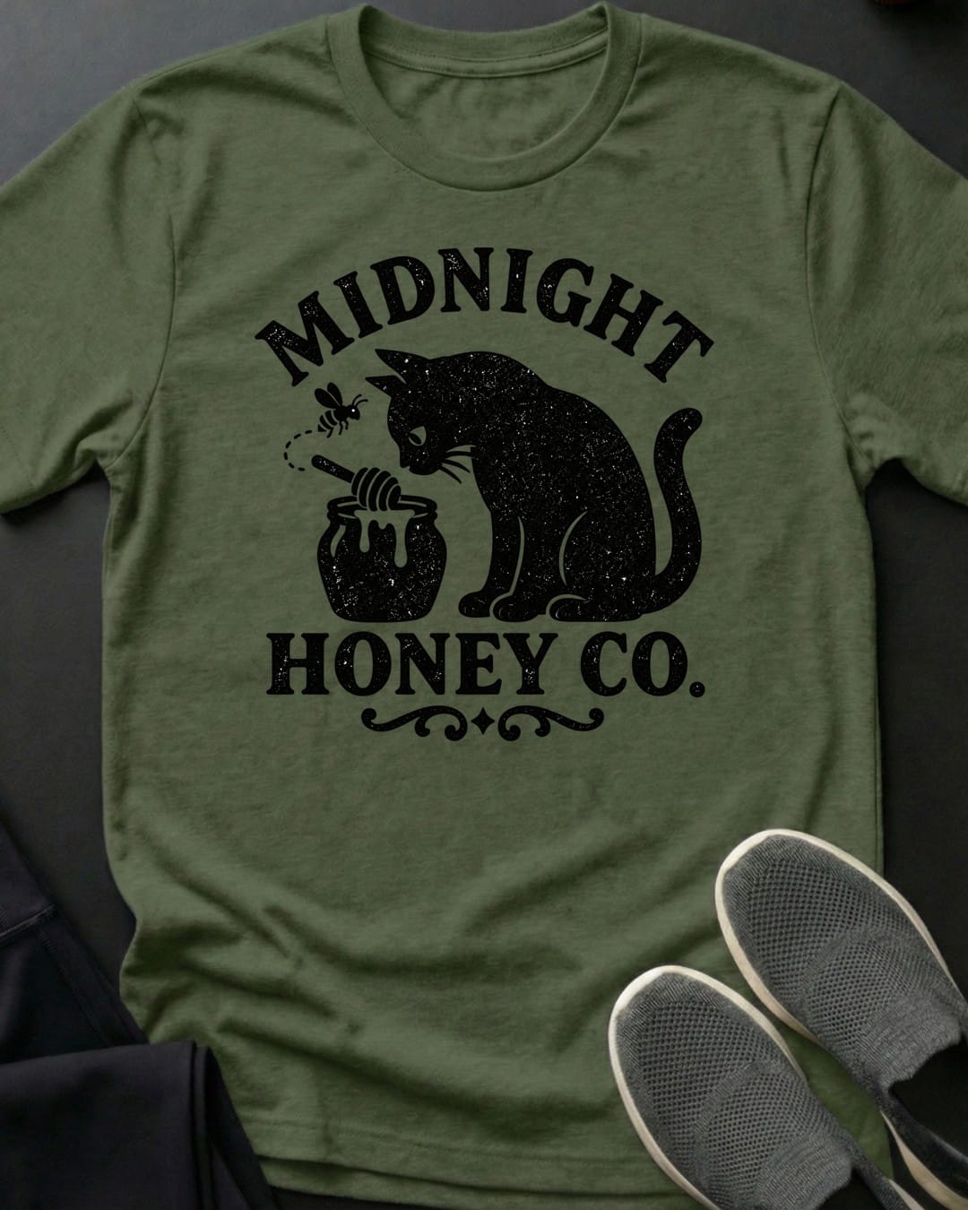Midnight Honey Co. Tee in Military Green