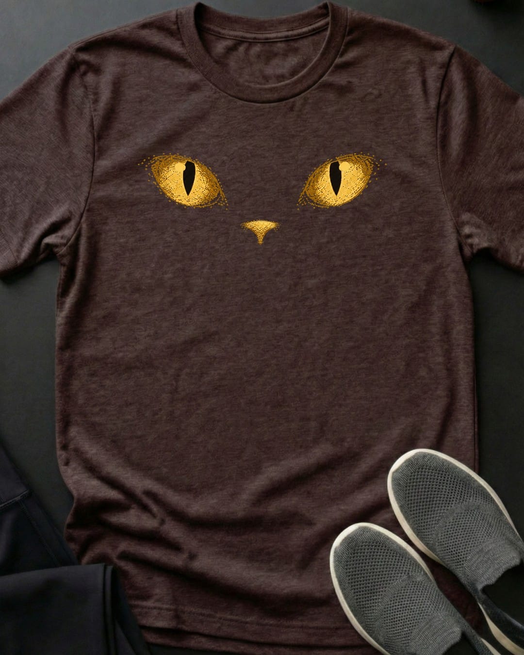 Eyes In The Dark Tee in Dark Chocolate