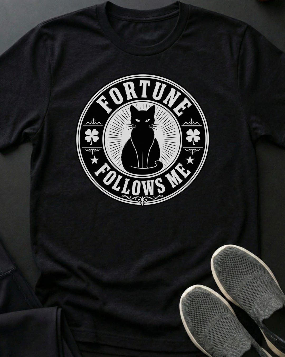 Fortune Follows Me Tee in Black