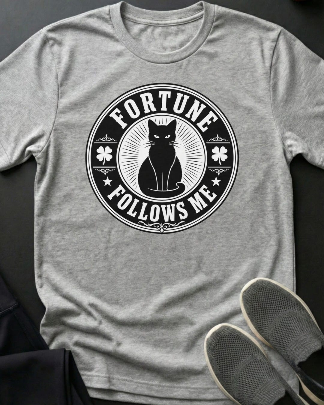 Fortune Follows Me Tee in Sport Grey