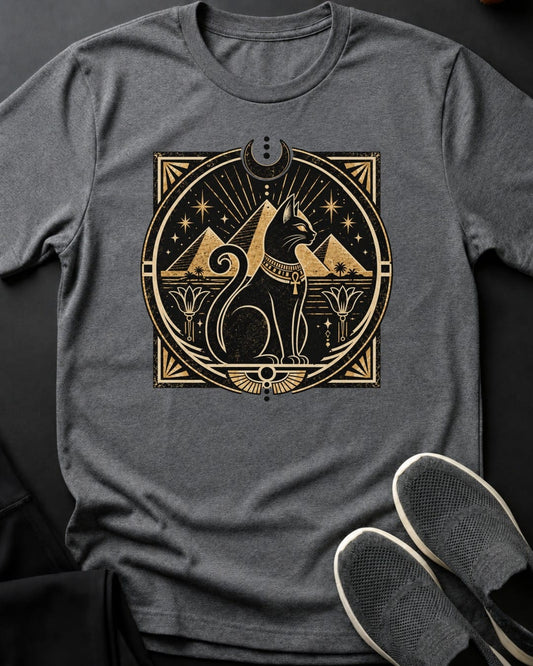 Moonlit Pyramids Tee in Graphite Heather