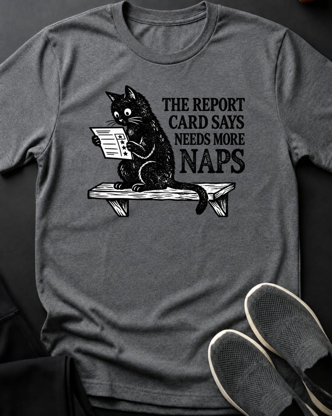 Needs More Naps Tee in Graphite Heather