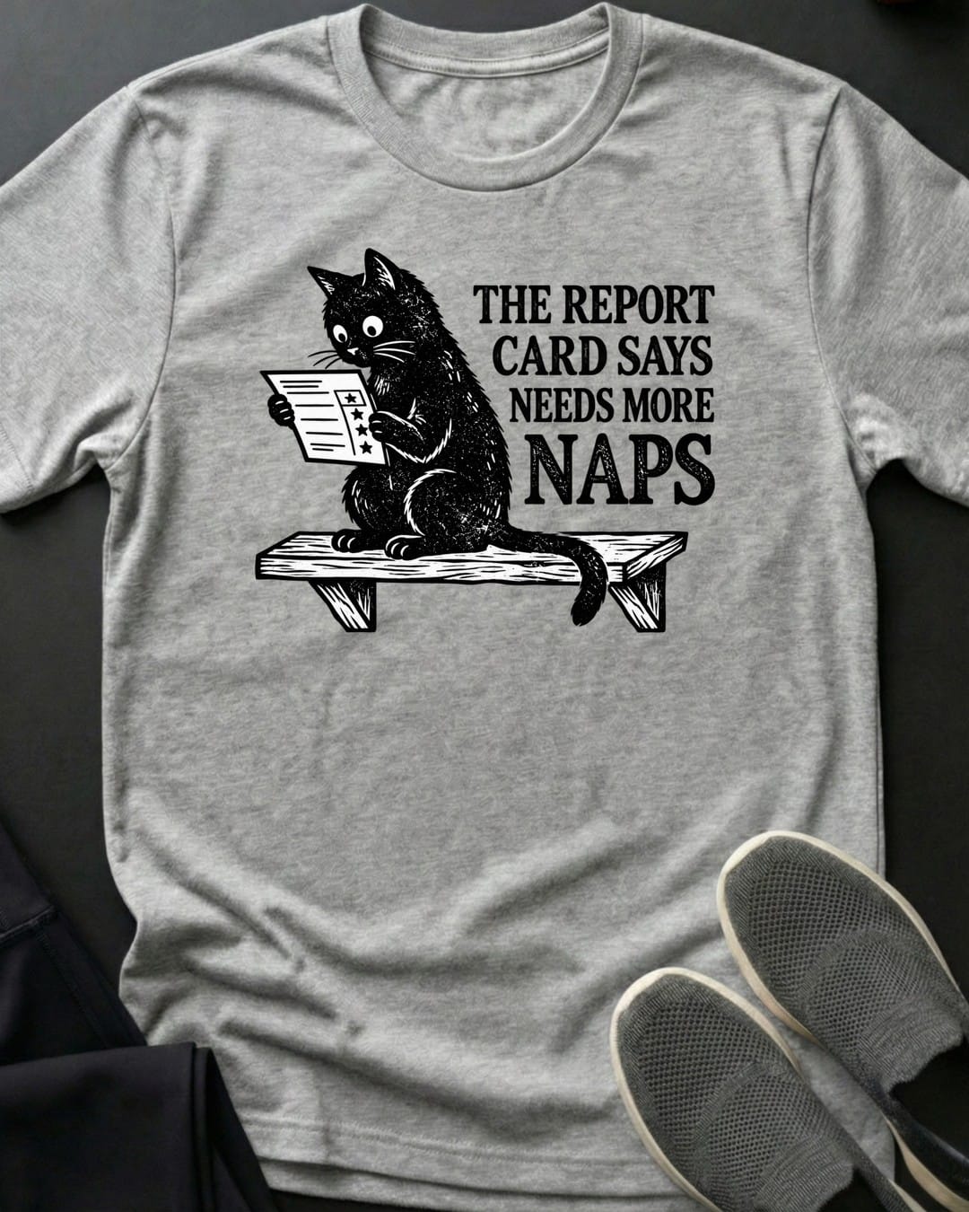 Needs More Naps Tee in Sport Grey