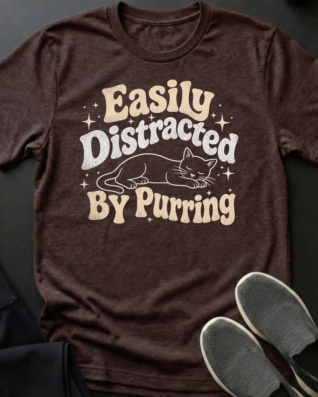 Distracted By Purring Tee
