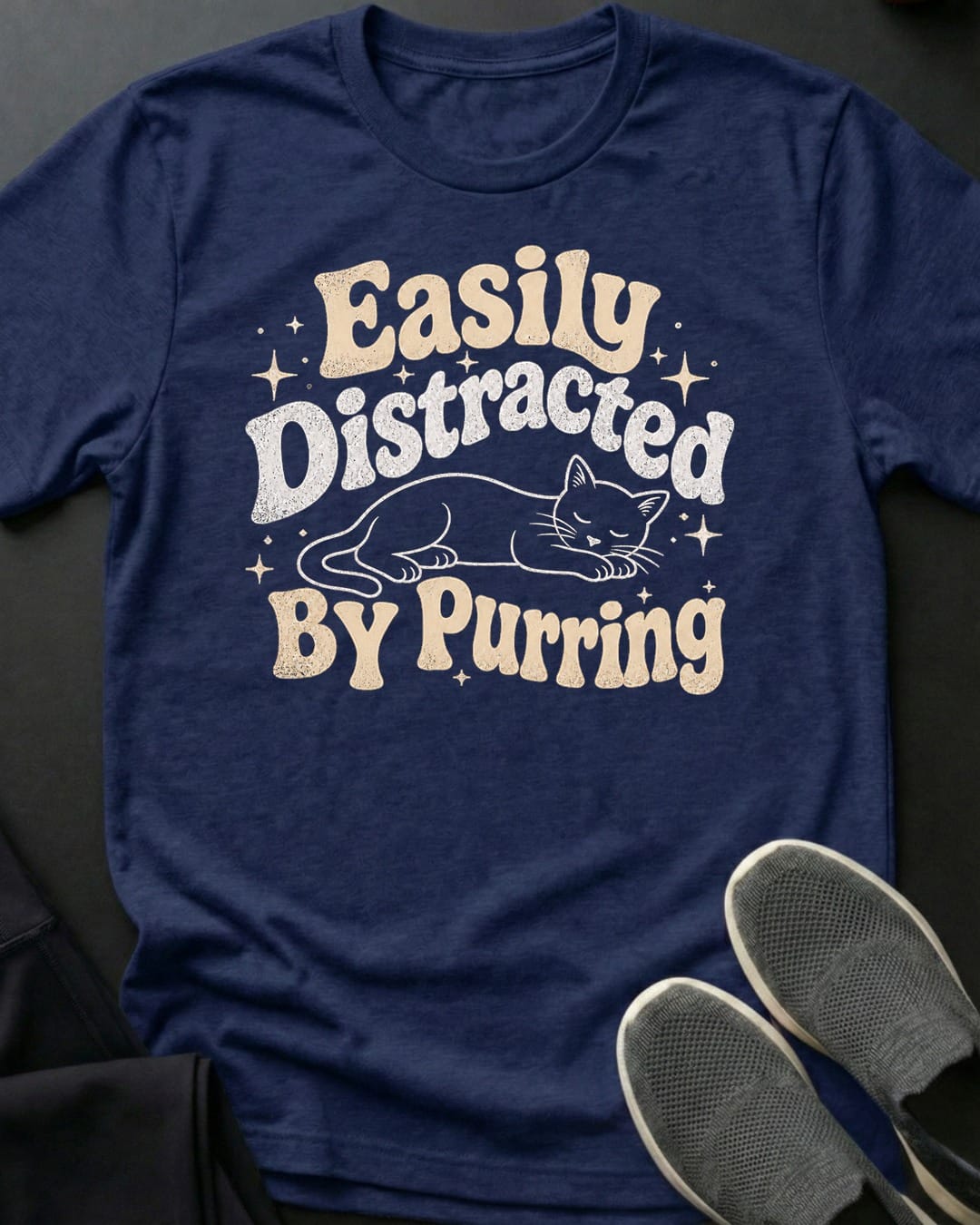 Distracted By Purring Tee
