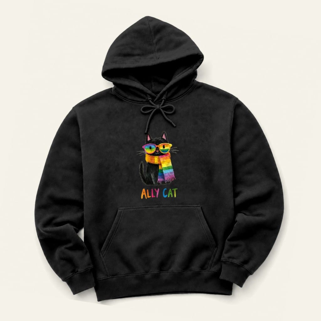 Ally Cat Hoodie in Black