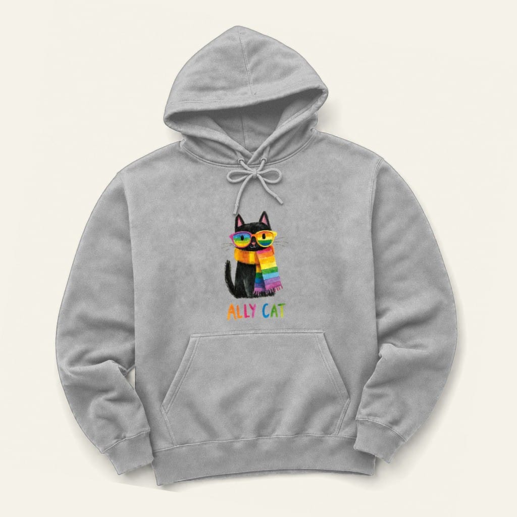 Ally Cat Hoodie in Sport Grey