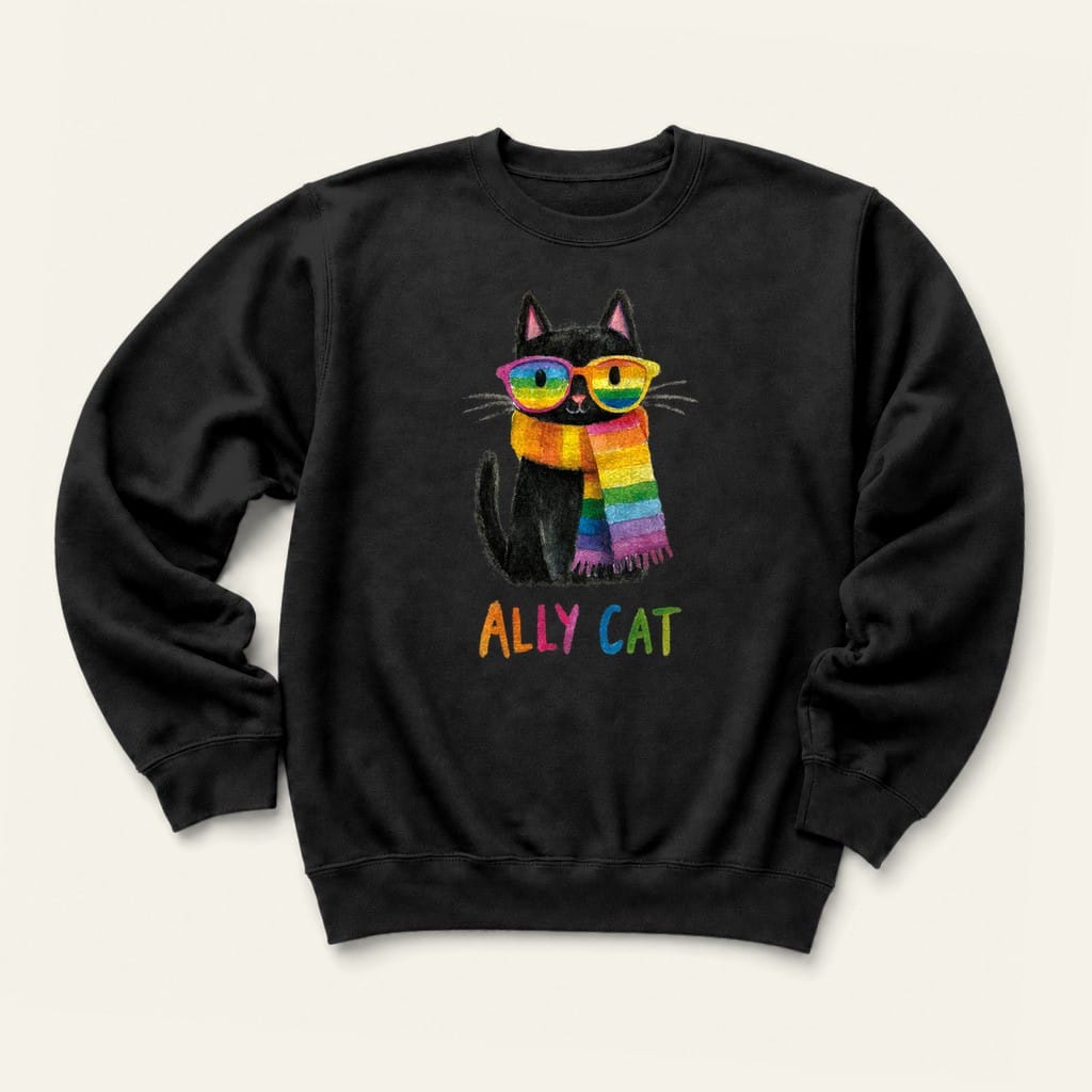 Ally Cat Sweatshirt in Black