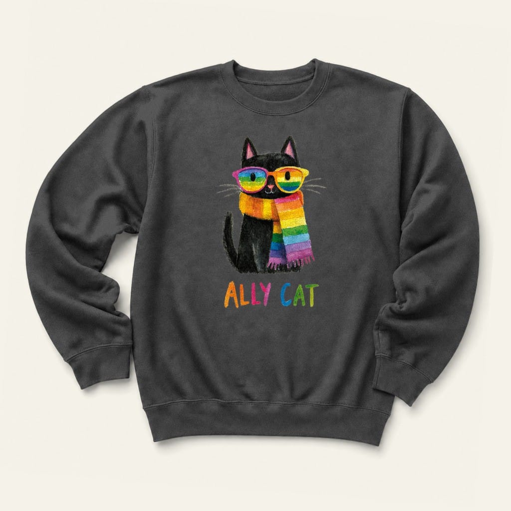 Ally Cat Sweatshirt in Dark Heather