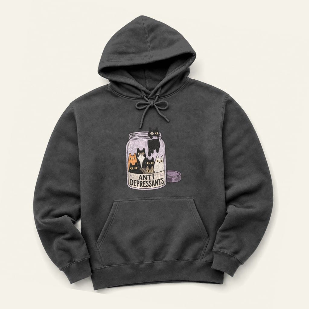 Anti Depressants Hoodie in Dark Heather