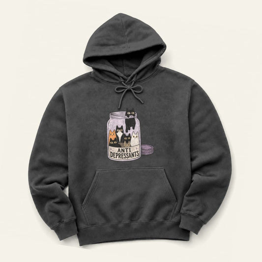 Anti Depressants Hoodie in Dark Heather
