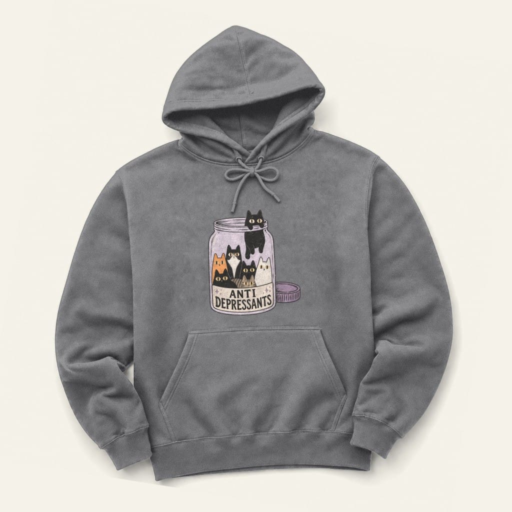 Anti Depressants Hoodie in Graphite Heather