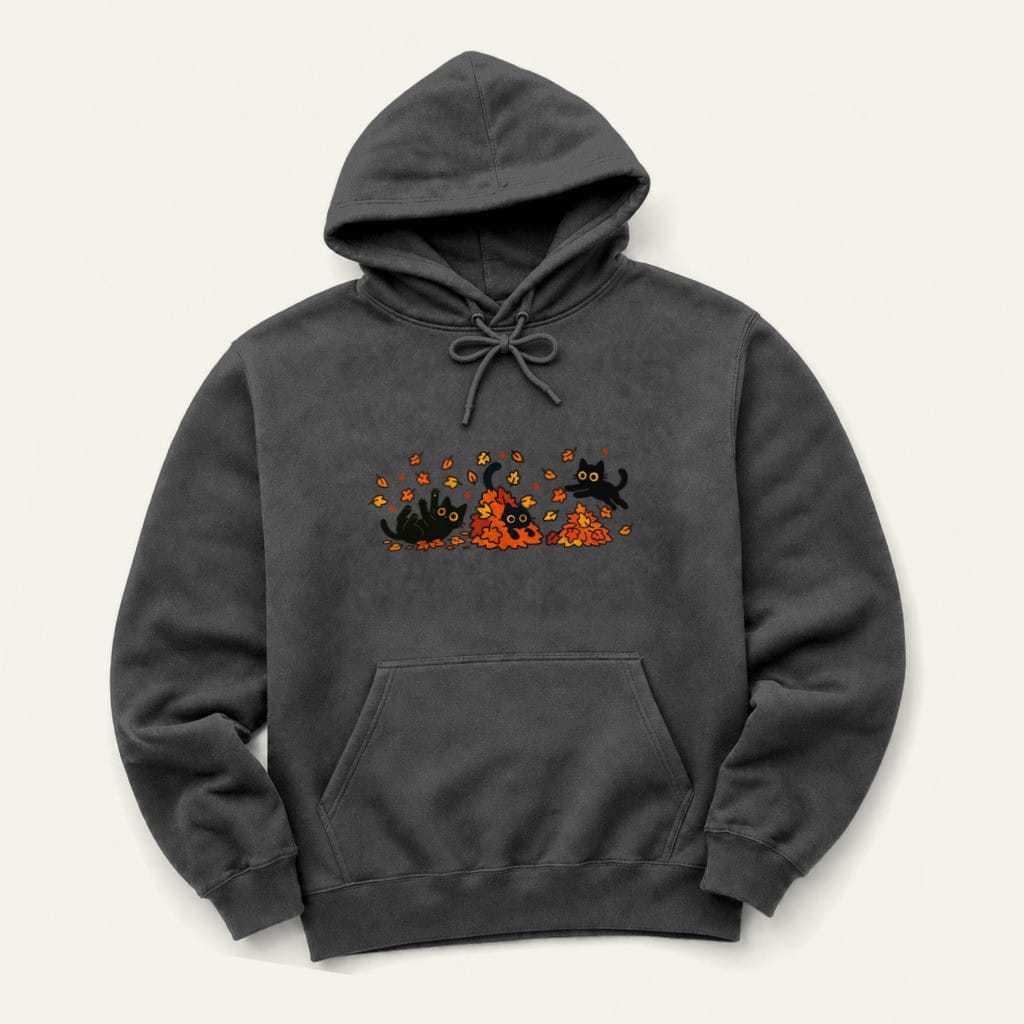 Autumn Zoomies Hoodie in Dark Heather