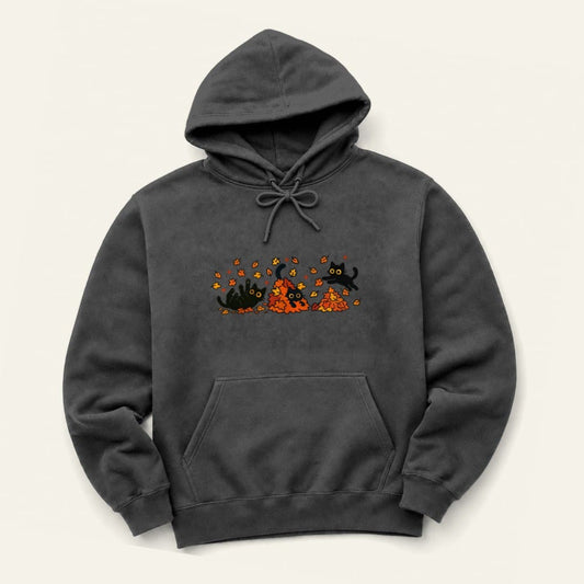 Autumn Zoomies Hoodie in Dark Heather