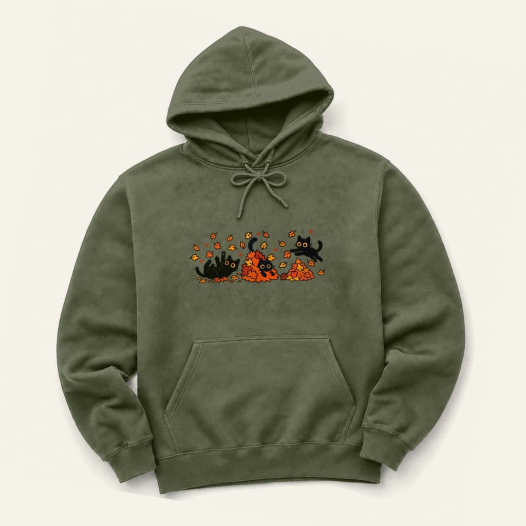 Autumn Zoomies Hoodie in Military Green
