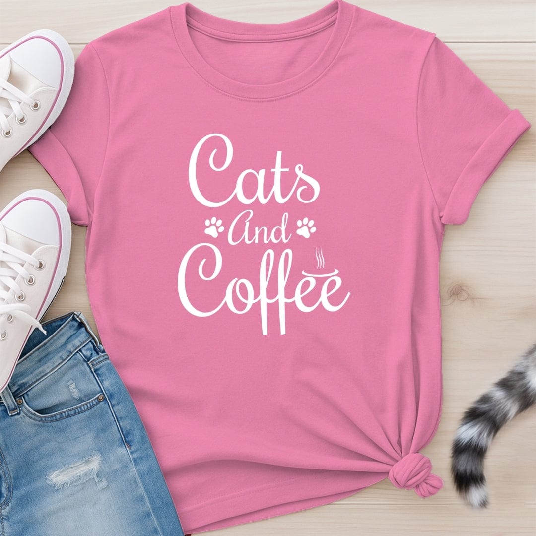 CATS AND COFFEE T-SHIRT