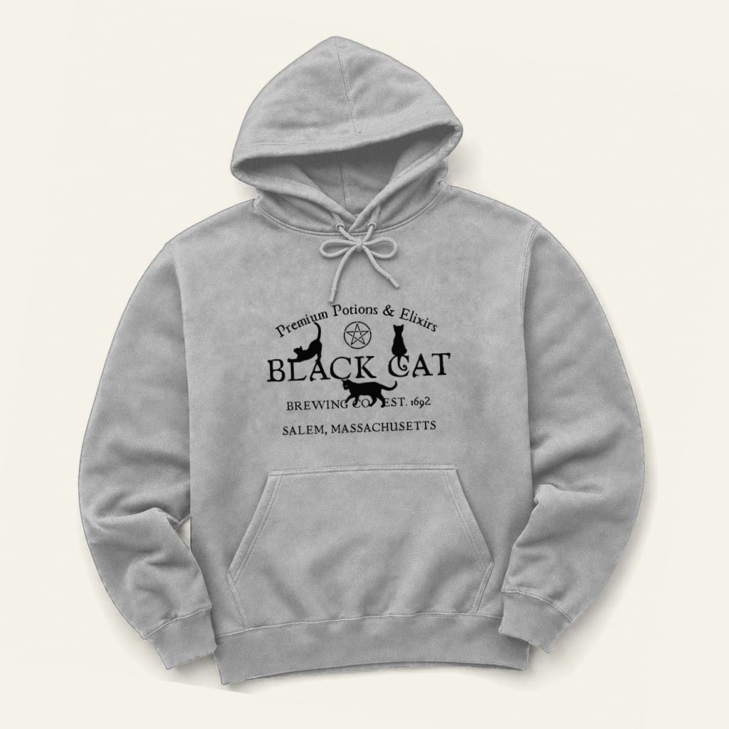 Black Cat Brewing Hoodie in Sport Grey