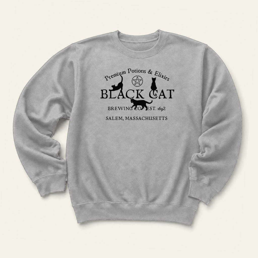Black Cat Brewing Sweatshirt in Sport Grey